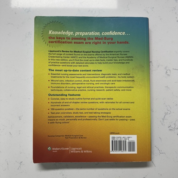 Lippincott's‎ Review for Medical-Surgical Nursing Certification (5th Edition) - Picture 5 of 6
